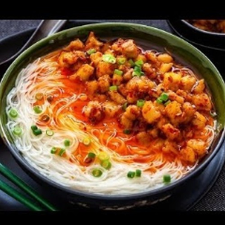 Spicy Ground Pork Noodle Soup